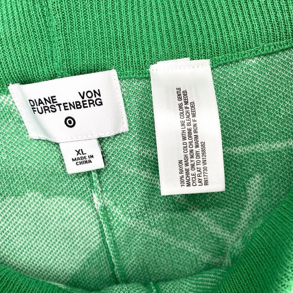 Diane Von Furstenberg x Target Ginkgo Green Sweater Knit Flare Pants New - Picture 8 of 9